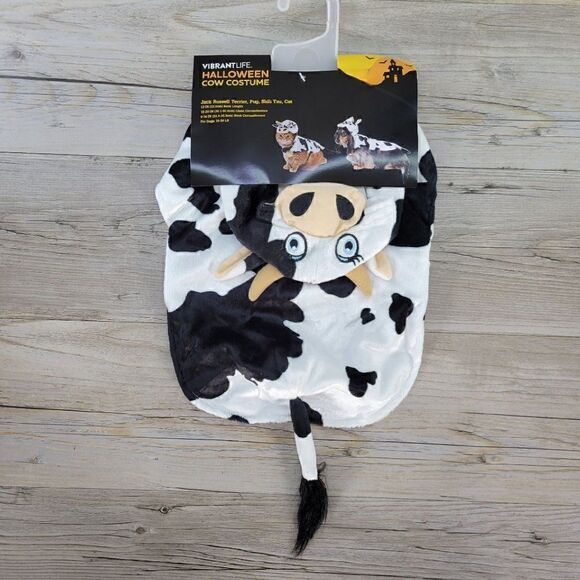 Vibrant Life Cow Dog Costume Sz S - Picture 2 of 5